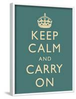 Keep Calm and Carry On Motivational Slate Art Print Poster-null-Framed Poster