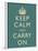 Keep Calm and Carry On Motivational Slate Art Print Poster-null-Framed Poster