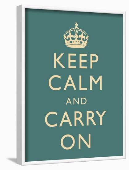 Keep Calm and Carry On Motivational Slate Art Print Poster-null-Framed Poster