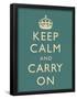 Keep Calm and Carry On Motivational Slate Art Print Poster-null-Framed Poster