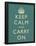 Keep Calm and Carry On Motivational Slate Art Print Poster-null-Framed Poster