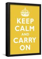 Keep Calm and Carry On Mustard Art Print Poster-null-Framed Poster