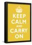 Keep Calm and Carry On Mustard Art Print Poster-null-Framed Poster