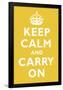 Keep Calm and Carry On Mustard Art Print Poster-null-Framed Poster