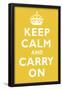 Keep Calm and Carry On Mustard-null-Framed Poster