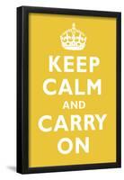 Keep Calm and Carry On Mustard-null-Framed Poster