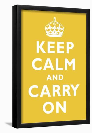 Keep Calm and Carry On Mustard-null-Framed Poster