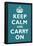 Keep Calm and Carry On Peacock Art Print Poster-null-Framed Poster