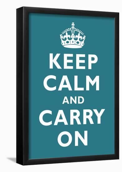 Keep Calm and Carry On Peacock Art Print Poster-null-Framed Poster
