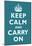 Keep Calm and Carry On Peacock Art Print Poster-null-Mounted Poster