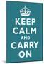 Keep Calm and Carry On Peacock Art Print Poster-null-Mounted Poster