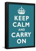 Keep Calm and Carry On Peacock Art Print Poster-null-Framed Poster