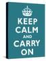 Keep Calm and Carry On Peacock Art Print Poster-null-Stretched Canvas