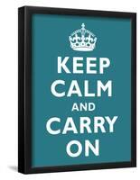 Keep Calm and Carry On Peacock Art Print Poster-null-Framed Poster