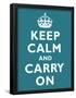 Keep Calm and Carry On Peacock Art Print Poster-null-Framed Poster
