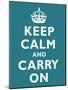 Keep Calm and Carry On Peacock Art Print Poster-null-Mounted Poster