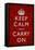 Keep Calm and Carry On, Textured Red-null-Framed Stretched Canvas