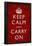 Keep Calm and Carry On, Textured Red-null-Framed Poster