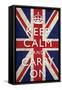 Keep Calm and Carry On, Union Jack Flag-null-Framed Stretched Canvas