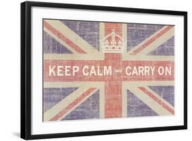 Keep Calm and Carry On (Union Jack)-Ben James-Framed Art Print