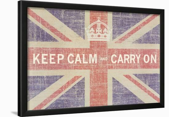 Keep Calm and Carry On (Union Jack)-Ben James-Lamina Framed Art Print