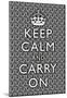 Keep Calm and Carry On Zebra Print Poster-null-Mounted Poster