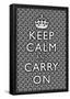 Keep Calm and Carry On Zebra Print Poster-null-Framed Poster