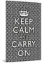 Keep Calm and Carry On Zebra Print Poster-null-Mounted Poster