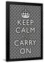 Keep Calm and Carry On Zebra Print Poster-null-Framed Poster