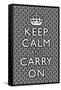 Keep Calm and Carry On Zebra Print Poster-null-Framed Stretched Canvas