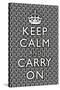 Keep Calm and Carry On Zebra Print Poster-null-Stretched Canvas