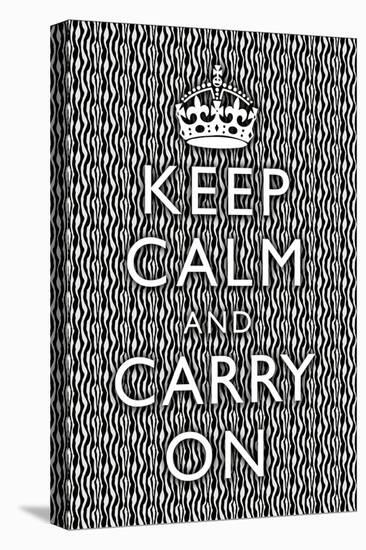 Keep Calm and Carry On Zebra-null-Stretched Canvas