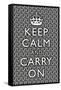 Keep Calm and Carry On Zebra-null-Framed Stretched Canvas