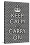 Keep Calm and Carry On Zebra-null-Stretched Canvas