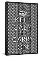 Keep Calm and Carry On Zebra-null-Framed Poster