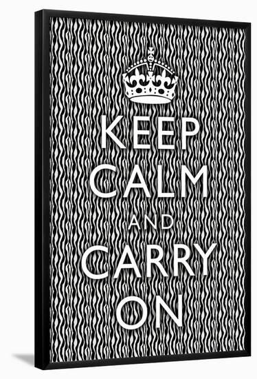 Keep Calm and Carry On Zebra-null-Framed Poster