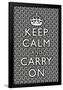 Keep Calm and Carry On Zebra-null-Framed Poster