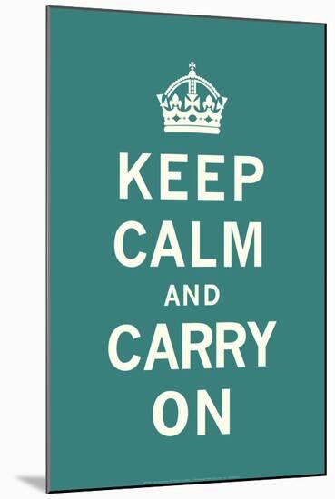 Keep Calm and Carry On-null-Mounted Art Print