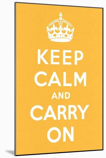 Keep Calm and Carry On-null-Mounted Art Print