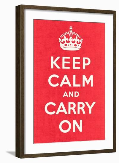 Keep Calm and Carry On-null-Framed Art Print