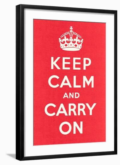 Keep Calm and Carry On-null-Framed Art Print