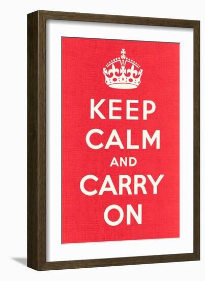 Keep Calm and Carry On-null-Framed Art Print