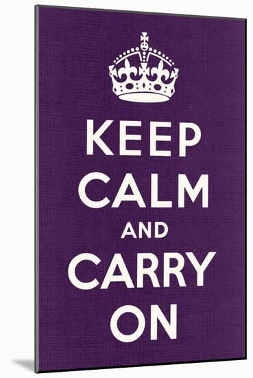 Keep Calm and Carry On-null-Mounted Art Print