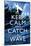 Keep Calm and Catch a Wave Surfing Poster-null-Mounted Poster