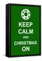 Keep Calm and Christmas On-prawny-Framed Stretched Canvas