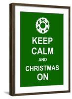 Keep Calm and Christmas On-prawny-Framed Art Print