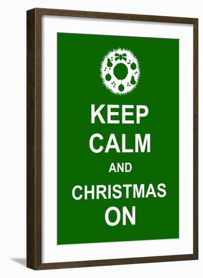 Keep Calm and Christmas On-prawny-Framed Art Print