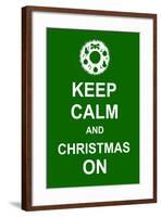 Keep Calm and Christmas On-prawny-Framed Art Print