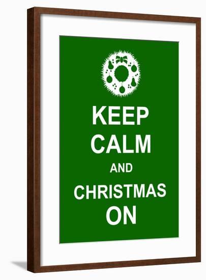 Keep Calm and Christmas On-prawny-Framed Art Print