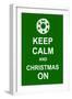 Keep Calm and Christmas On-prawny-Framed Art Print